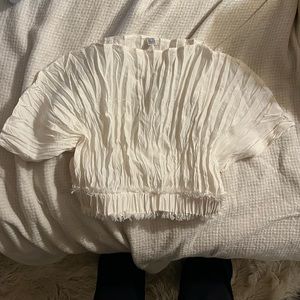 Toteme crinkled silk crop top- prestine condition